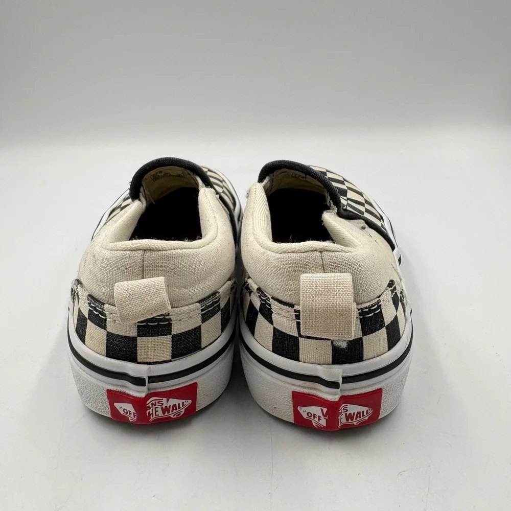Vans Slip-On Kids Size 12.5 Black White Good Checkerboard Canvas Sneakers